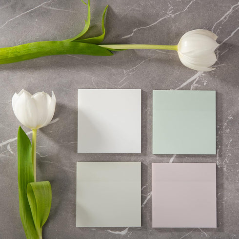 DiverseBee 50 Sheets Pastel Transparent Sticky Notes, 3x3” Clear Sticky Tabs, Translucent Page Flags Book Markers Stickers, Planner Accessories, B...